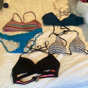 Size medium various bathing suits